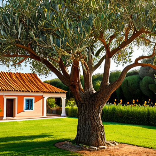 Home 4 Eucalyptus in a Garden Setting**
"A thriving eucalyptus tree in a sun-drenched Alentejo garden. The tree is healthy and vibrant, with detailed bark and lush green leaves. Surrounding the tree are various other Mediterranean plants and flowers, creating a vibrant and colorful scene. Background shows a traditional Portuguese farmhouse with a terracotta roof. Golden hour lighting. Safe for work, appropriate content, fully clothed, professional photography, perfect anatomy, correct proportions, natural pose, well-formed hands, proper finger count, natural body proportions, modest environment, family-friendly."
**